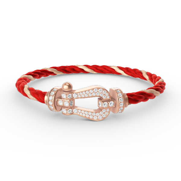 [Cyra]  FORCE LARGE HORSESHOE FULL DIAMOND BRACELET ROSE GOLD