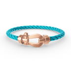 [Cyra]  GROSSES HUFEISEN-ARMBAND OHNE DIAMANTEN ROSÉGOLD