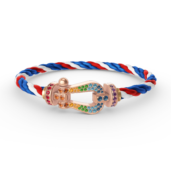 [Cyra]  FORCE LARGE HORSESHOE  COLORED DIAMOND BRACELET ROSE GOLD