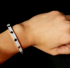 [Cyra]  LOVE BRACELET 6.1MM DIAMOND-PAVED CERAMIC