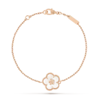 [Cyra]  LUCKY WHITE MOP PLUM BLOSSOM  BRACELET