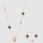 [Cyra]  25 NEW CLOVER 15 MOTIFS GRAY MOTHER-OF-PEARL