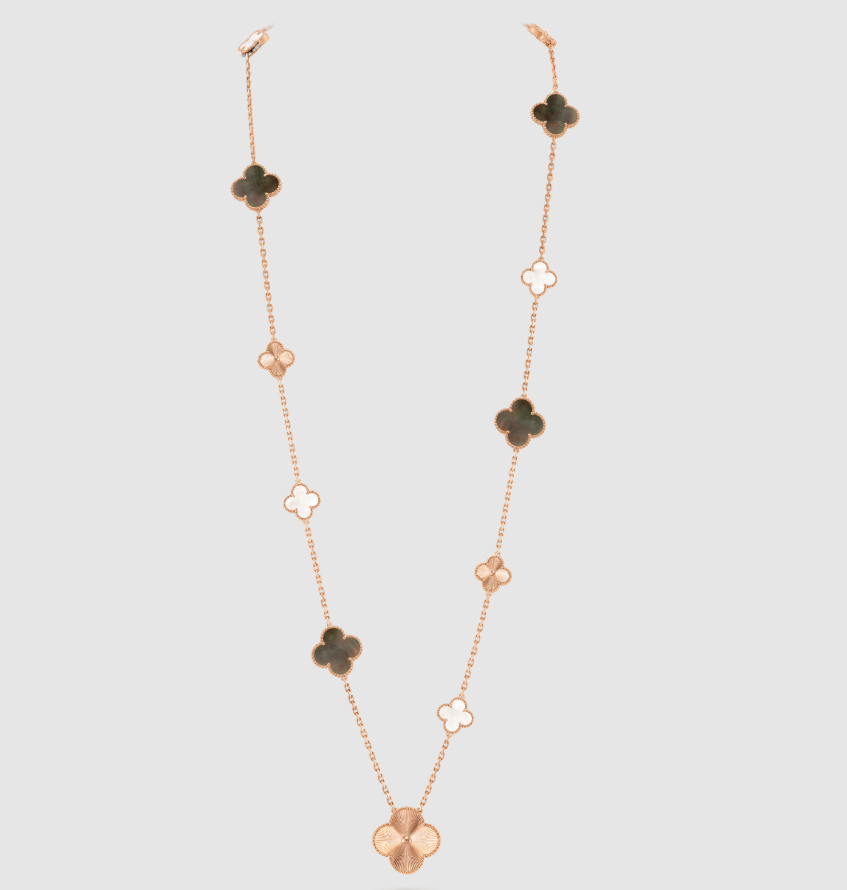 [Cyra]  25 NEW CLOVER 15 MOTIFS GRAY MOTHER-OF-PEARL
