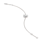 [Cyra]  FRIVOLE SILVER FLOWER DIAMOND BRACELET