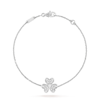 [Cyra]  FRIVOLE SILVER FLOWER DIAMOND BRACELET