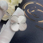 [Cyra]  CLOVER 25MM SILVER BIG CLOVER NECKLACE