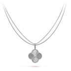 [Cyra]  CLOVER 25MM SILVER BIG CLOVER NECKLACE