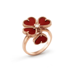 [Cyra]  SWEET CLOVER CARNELIAN RING