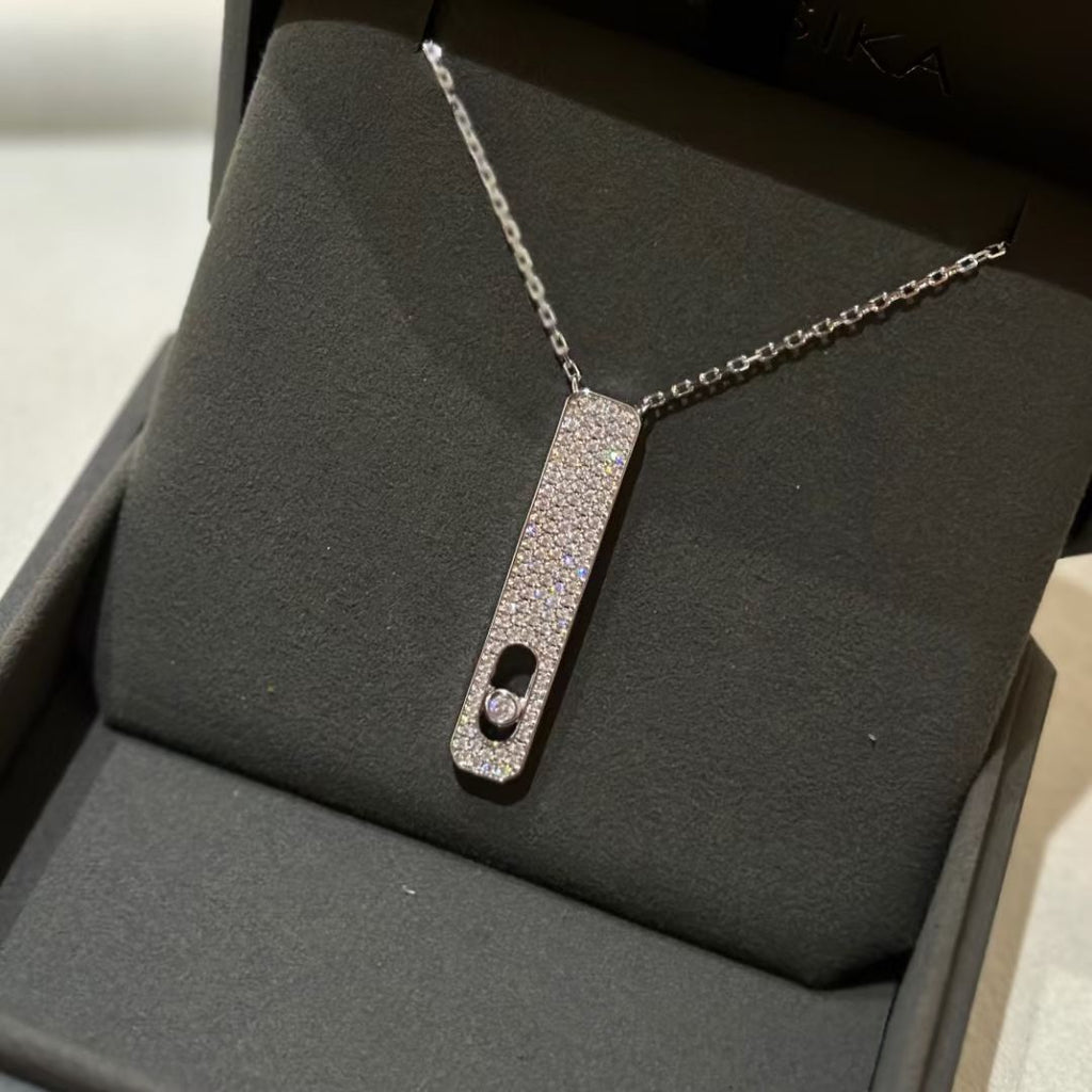 [Cyra] MY FIRST DIAMOND PAVED NECKLACE