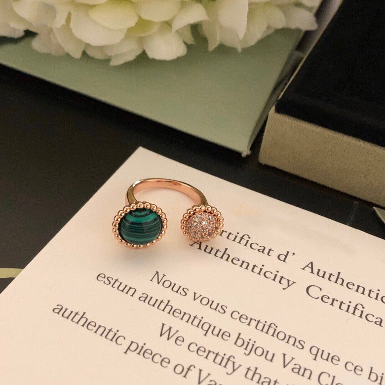 [Cyra]  PERLEE COULEURS DIAMOND ROSE GOLD BETWEEN THE FINGER RING