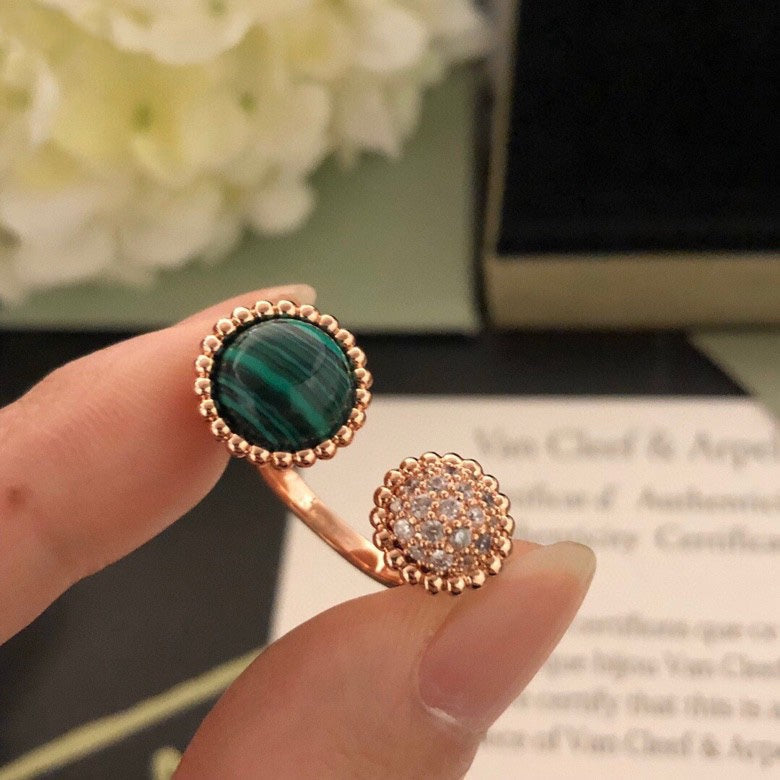 [Cyra]  PERLEE COULEURS DIAMOND ROSE GOLD BETWEEN THE FINGER RING