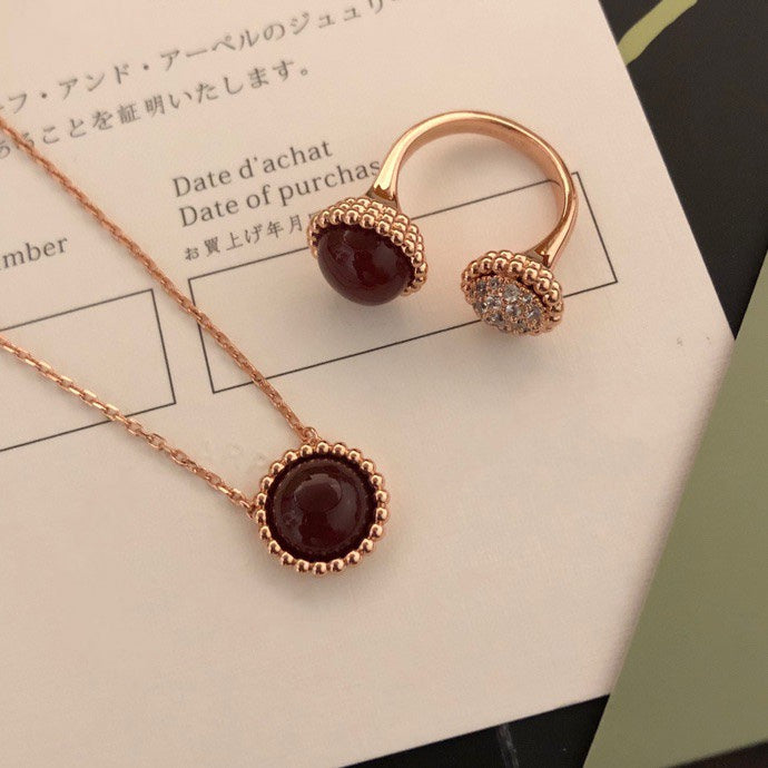 [Cyra]  PERLEE COULEURS DIAMOND ROSE GOLD BETWEEN THE FINGER RING