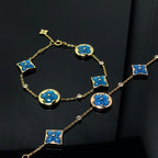 [Cyra] STERN- UND SONNENMOTIV-ARMBAND BLAU