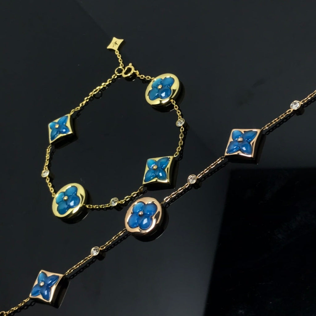 [Cyra] STERN- UND SONNENMOTIV-ARMBAND BLAU