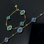 [Cyra] STERN- UND SONNENMOTIV-ARMBAND BLAU