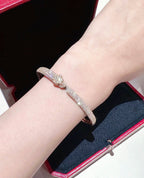 [Cyra]  PANTHERE FULL DIAMOND OPEN BRACELET