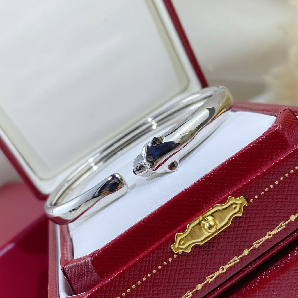 [Cyra] OFFENES ARMBAND PANTHERE SILBER