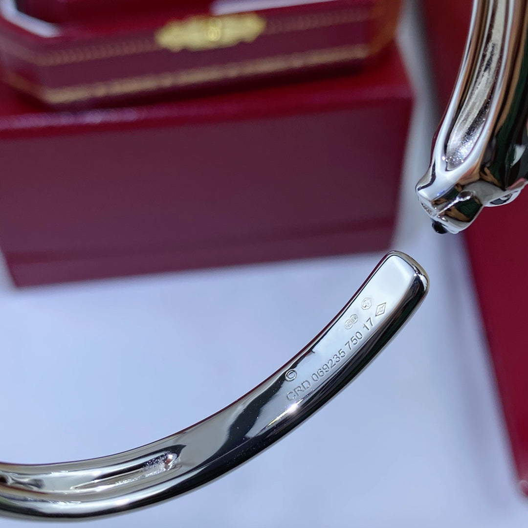 [Cyra] OFFENES ARMBAND PANTHERE SILBER