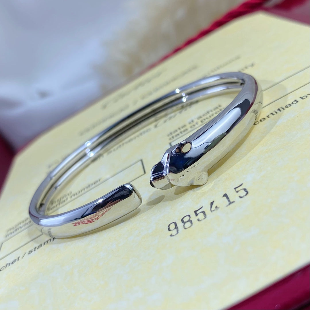 [Cyra] OFFENES ARMBAND PANTHERE SILBER