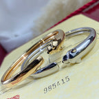 [Cyra] OFFENES ARMBAND PANTHERE SILBER