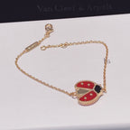 [Cyra]  LUCKY SPRING 1 MOTIF PINK GOLD BRACELET