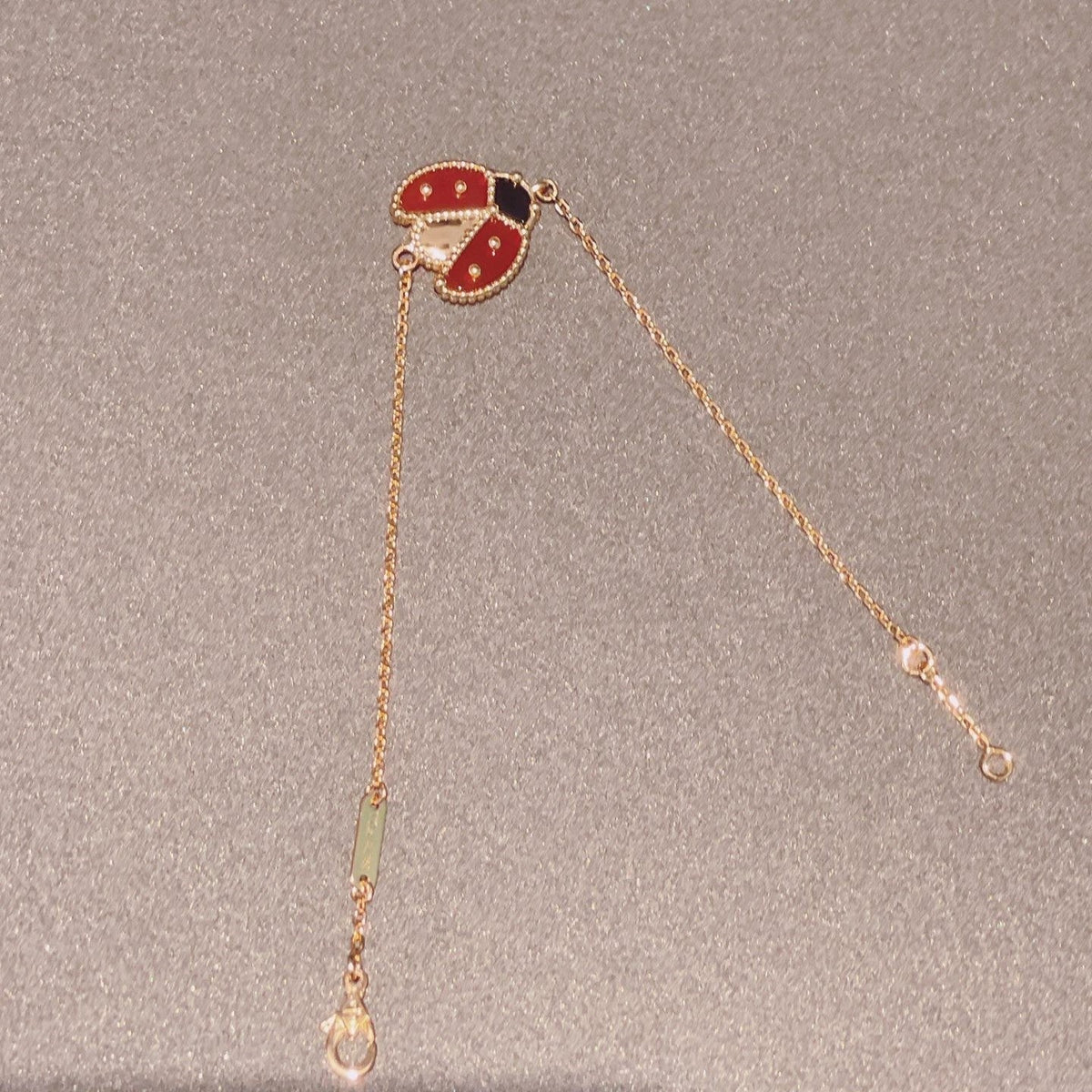 [Cyra]  LUCKY SPRING 1 MOTIF PINK GOLD BRACELET