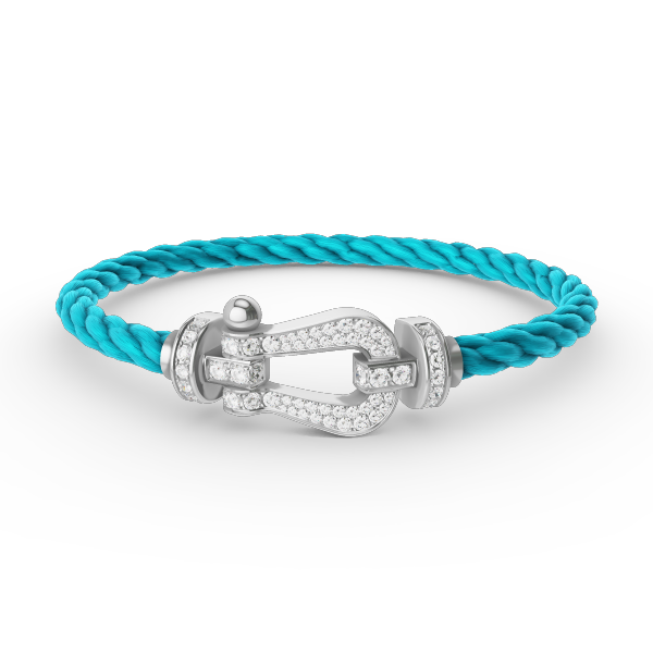 [Cyra] FORCE GROSSES HUFEISEN-ARMBAND MIT VOLLBESATZ AUS DIAMANTEN SILBER