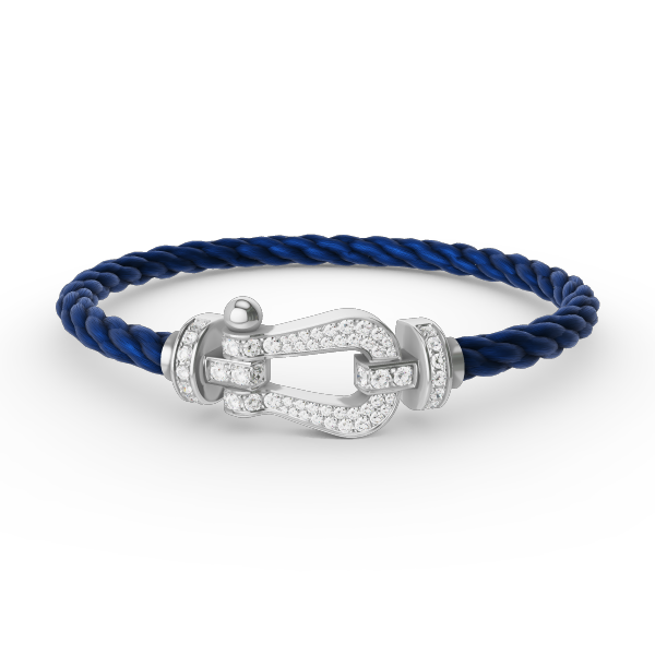 [Cyra] FORCE GROSSES HUFEISEN-ARMBAND MIT VOLLBESATZ AUS DIAMANTEN SILBER