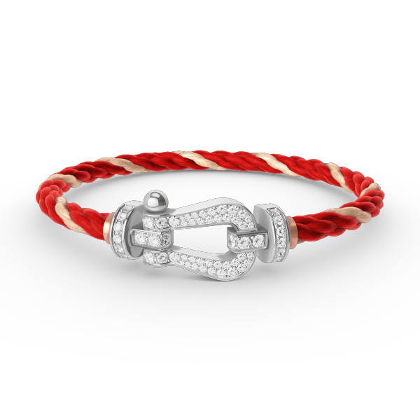[Cyra] FORCE GROSSES HUFEISEN-ARMBAND MIT VOLLBESATZ AUS DIAMANTEN SILBER