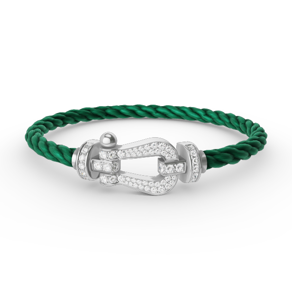 [Cyra] FORCE GROSSES HUFEISEN-ARMBAND MIT VOLLBESATZ AUS DIAMANTEN SILBER