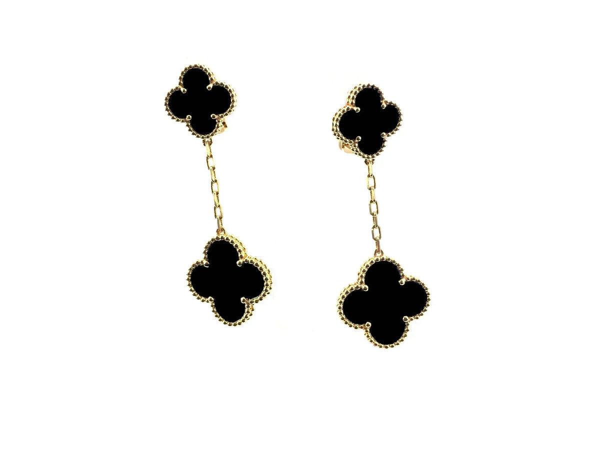 [Cyra]  CLOVER 2 MOTIFS  EARRINGS (MULTIPLE CHOICESC