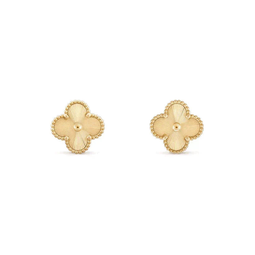 [Cyra]  CLOVER MEDIUM 1 MOTIFS LASER EARRINGS