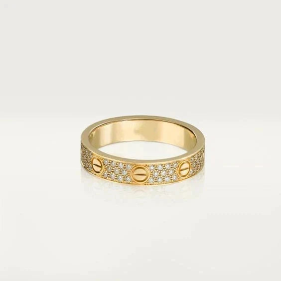 [Cyra]  LOVE RING 3.6MM DIAMOND PAVED